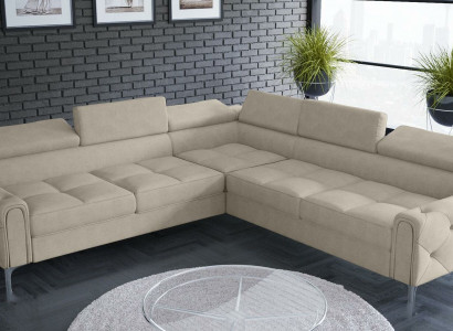 Design Sofa Couch Corner Multifunction Upholstery Living room L-shape Textile new